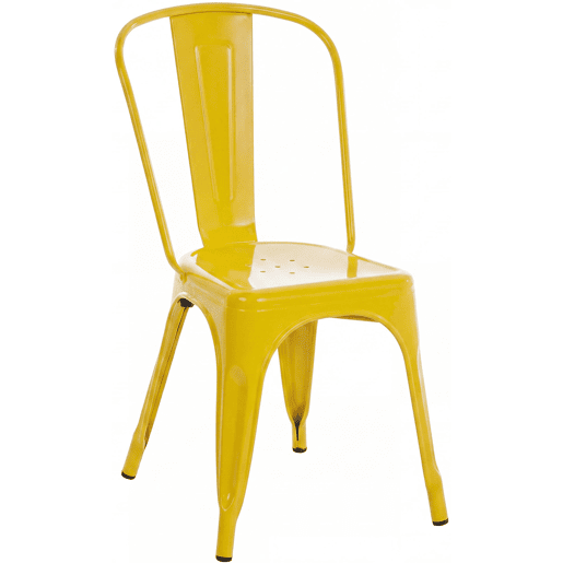 Silla Apilable Benedikt de Metal Amarillo 48X44X89 cm Silla Apilable Benedikt de Metal Amarillo 48X44X89 cm