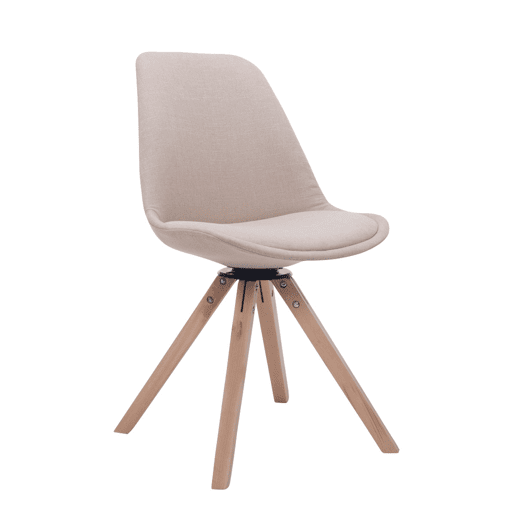 Silla para Visitas Troyes Square en Tela Crema 56X48X84 cm