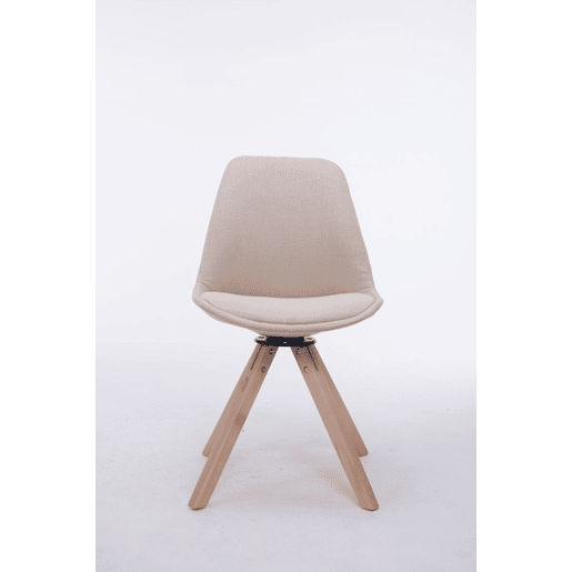 Silla para Visitas Troyes Square en Tela Crema 56X48X84 cm