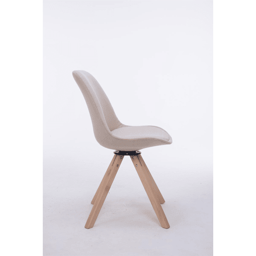 Silla para Visitas Troyes Square en Tela Crema 56X48X84 cm