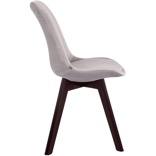 Set de 4 sillas de comedor Borneo tapizadas en terciopelo Gris 55X48X84 cm Set de 4 sillas de comedor Borneo tapizadas en terciopelo Gris 55X48X84 cm
