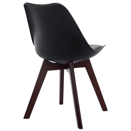 Set de 4 sillas de comedor Borneo en polipiel Simil cuero Negro 55X48X84 cm Set de 4 sillas de comedor Borneo en polipiel Simil cuero Negro 55X48X84 cm