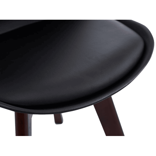 Set de 4 sillas de comedor Borneo en polipiel Simil cuero Negro 55X48X84 cm Set de 4 sillas de comedor Borneo en polipiel Simil cuero Negro 55X48X84 cm