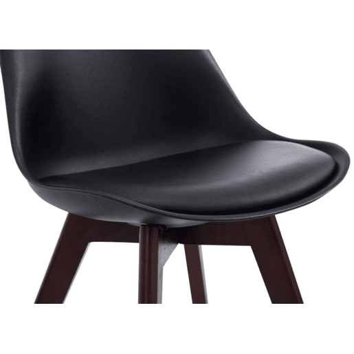 Set de 4 sillas de comedor Borneo en polipiel Simil cuero Negro 55X48X84 cm Set de 4 sillas de comedor Borneo en polipiel Simil cuero Negro 55X48X84 cm