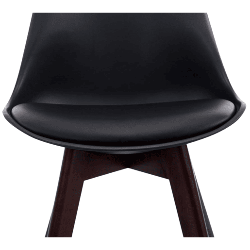 Set de 4 sillas de comedor Borneo en polipiel Simil cuero Negro 55X48X84 cm Set de 4 sillas de comedor Borneo en polipiel Simil cuero Negro 55X48X84 cm