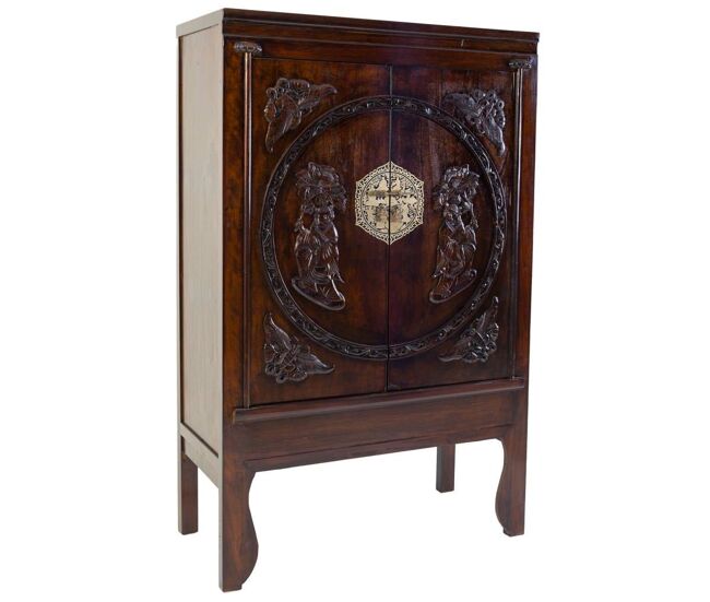 Armario de madera marrón 105x47x170