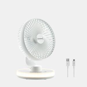 Ventoinha de Secretária Recarregável com LED FanLed InnovaGoods Ø6,6'' 4000 mAh