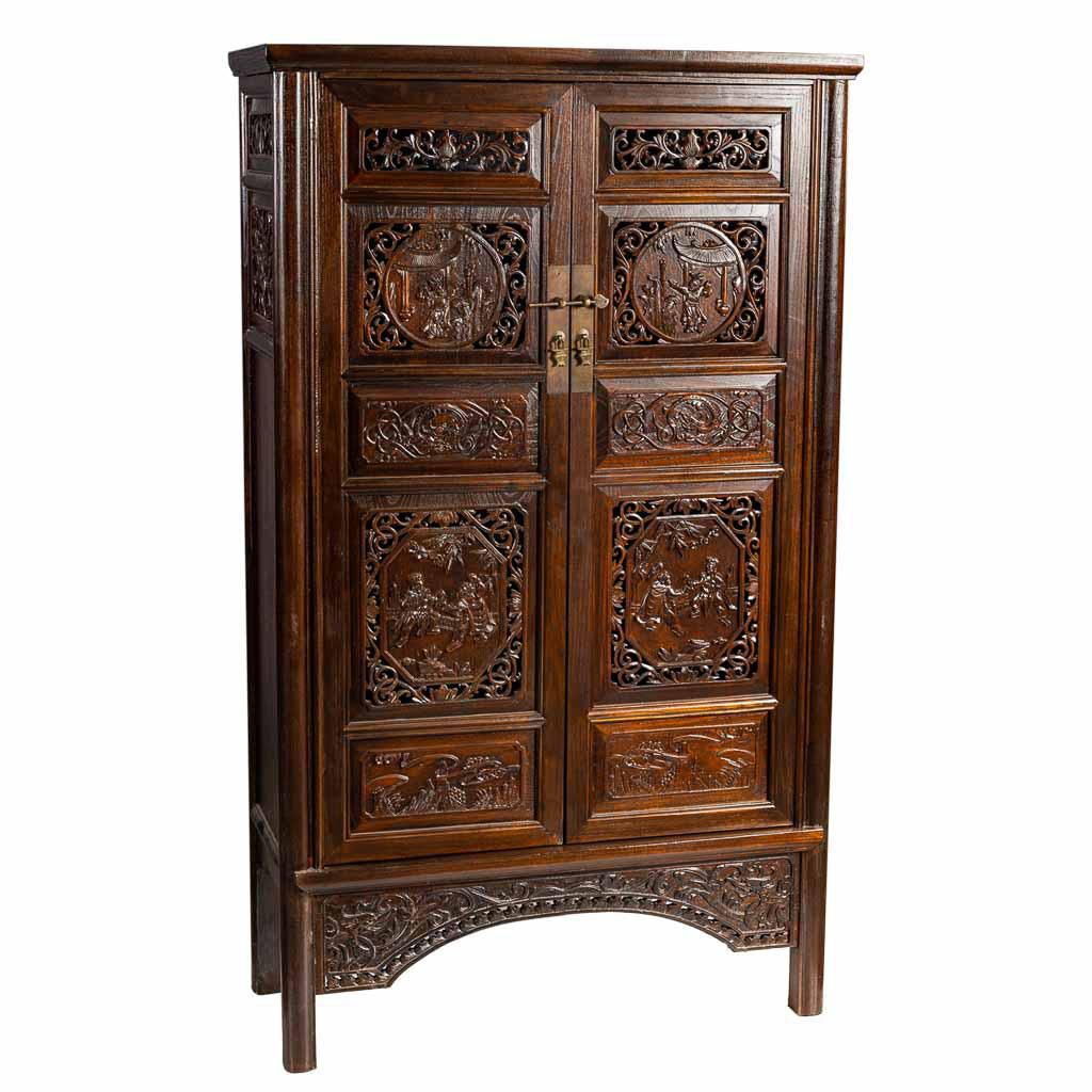 Armario de madera marrón 95x40x160
