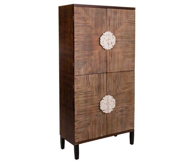 Armario de madera marrón 86x41x180