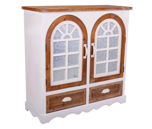 Aparador de madera blanco 90x35x90