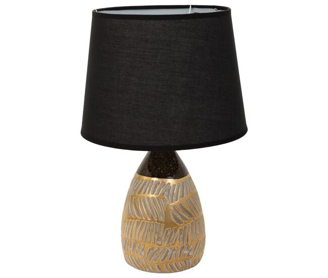 Lámpara de mesa de cerámica dorada 13,5x13,5x26,5