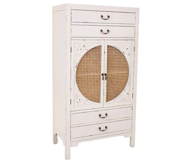 Armario de madera blanco 70x40x135