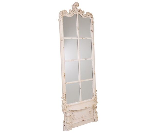 Espejo de madera blanca 75x7x215