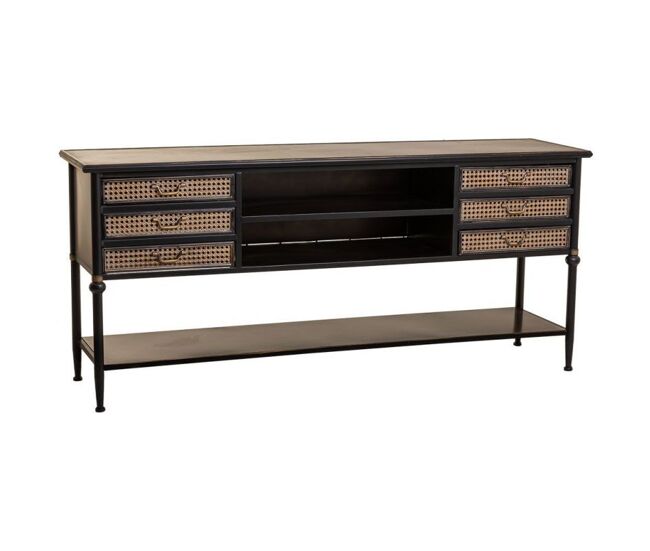 Aparador de metal marrón 180x45x80