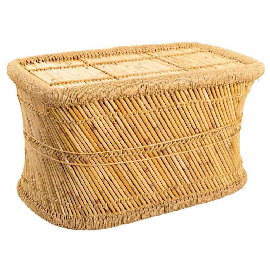 Mesa auxiliar de bambú