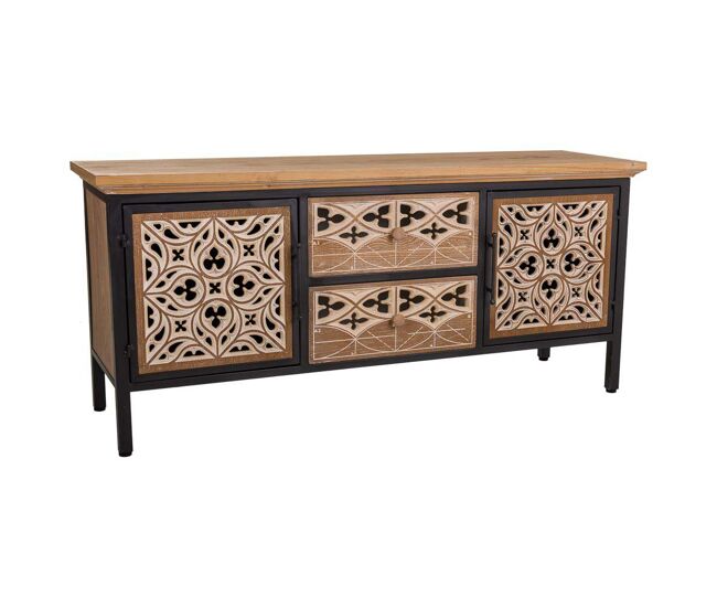 Aparador de madera marrón 120x35x54