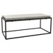 Mesa de centro rectangular de madera acabado en capiz Mesa de centro rectangular de madera acabado en capiz Gris