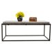 Mesa de centro rectangular de madera acabado en capiz Mesa de centro rectangular de madera acabado en capiz Gris