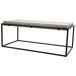 Mesa de centro rectangular de madera acabado en capiz Mesa de centro rectangular de madera acabado en capiz Gris