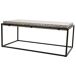 Mesa de centro rectangular de madera acabado en capiz Mesa de centro rectangular de madera acabado en capiz Gris
