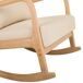 Sillón balancín de madera tapizado Sillón balancín de madera tapizado Beige