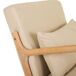 Sillón balancín de madera tapizado Sillón balancín de madera tapizado Beige