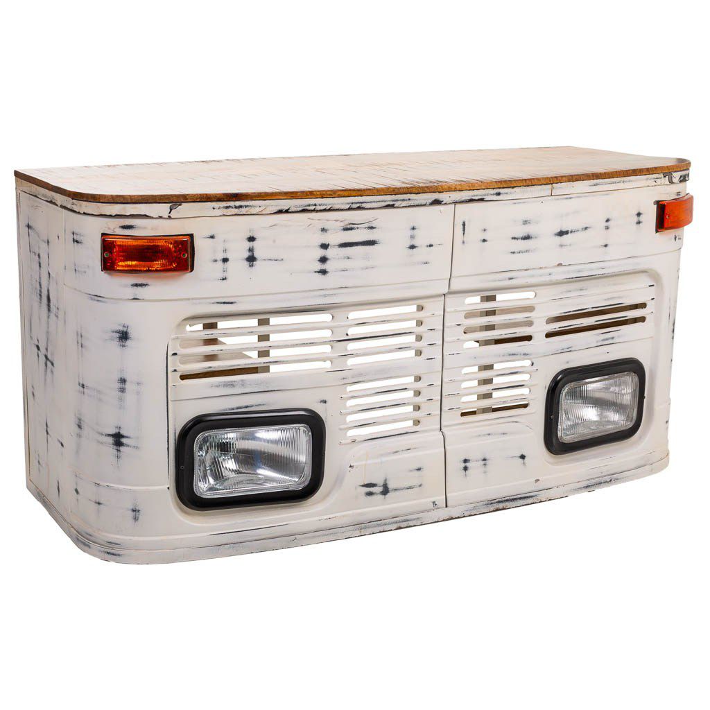 Escritorio de madera y metal