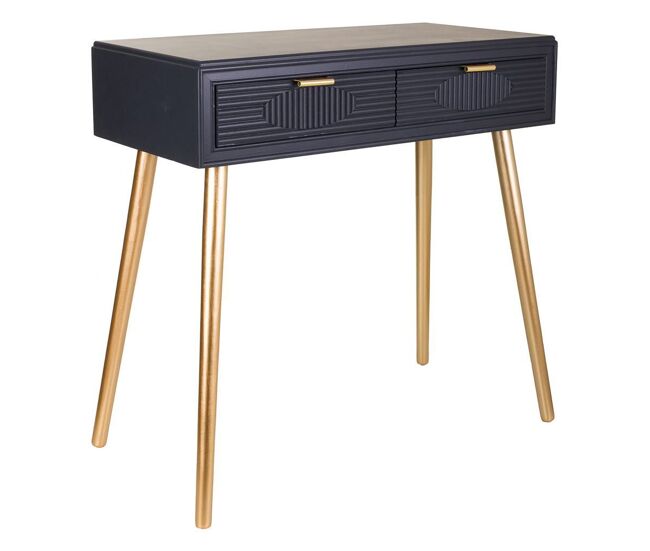 Recibidor de madera gris oscuro 82x41x78h cm