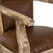 Sillón tapizado de madera Sillón tapizado de madera Marrón