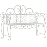 Banco de jardin Minna Metal Blanco antiguo 46X128X94 cm