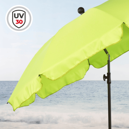 Aktive Beach Guarda-sol grande inclinável verde 200 cm UV30