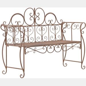 Banco de jardin Minna Metal Marrón antiguo 46X128X94 cm