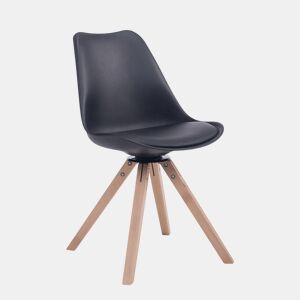 Silla para visitas Troyes Square Simil cuero Negro 56X48X84 cm
