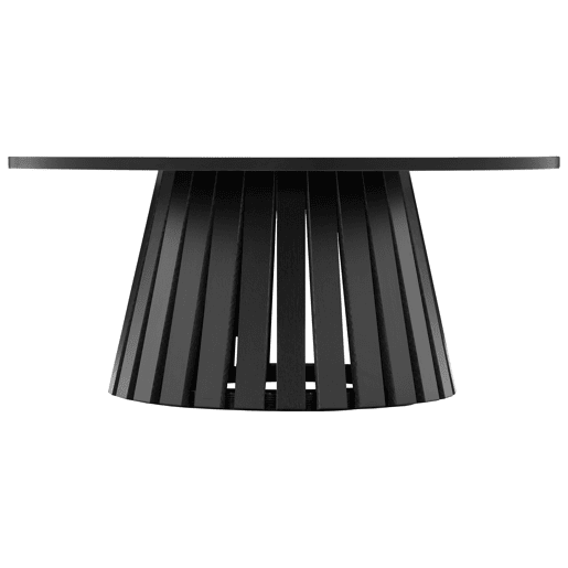 Mesa de centro redonda 80cm estilo escandinavo negra LIV