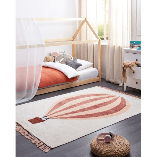 Tapetes para Crianças BAZALETI Creme claro 140 x 200 cm Algodão