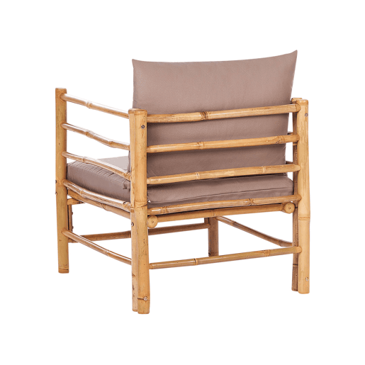 Beliani Conjunto lounge Madeira de bambu CERRETO Beliani Conjunto lounge Madeira de bambu CERRETO