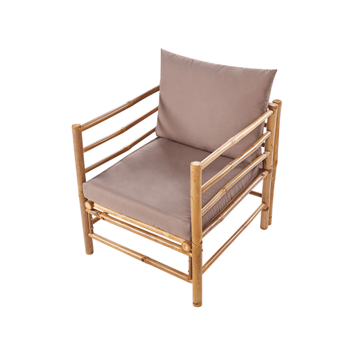 Beliani Conjunto lounge Madeira de bambu CERRETO Beliani Conjunto lounge Madeira de bambu CERRETO