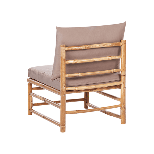 Beliani Conjunto lounge Madeira de bambu CERRETO Beliani Conjunto lounge Madeira de bambu CERRETO