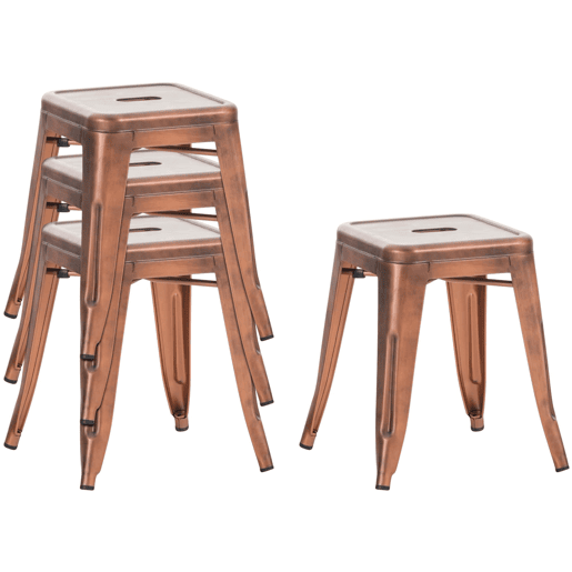 Taburete Armin Metal Cobre 40X40X46 cm