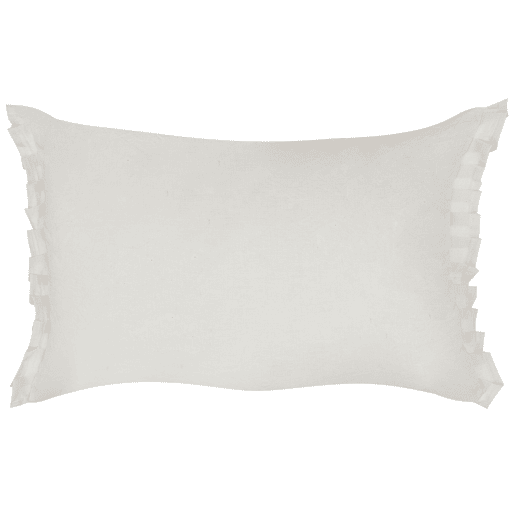 Conjunto de 2 almofadas decorativas SASSAFRAS Linho 30 x 45 cm Branco creme Sólido