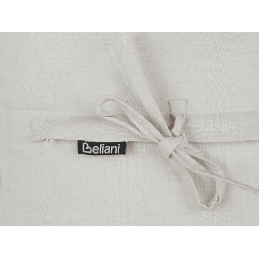 Conjunto de 2 almofadas decorativas SASSAFRAS Linho 30 x 45 cm Branco creme Sólido