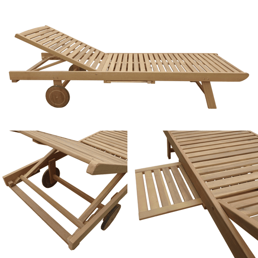 Acacia dobrável Sunlounger KANAWA