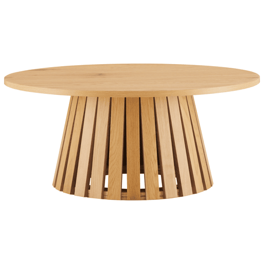 Mesa de centro redonda 80cm estilo escandinavo de madera LIV