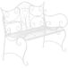 Banco de jardín - Tara - Metal 113x47 Banco de jardín - Tara - Metal 113x47 Blanco