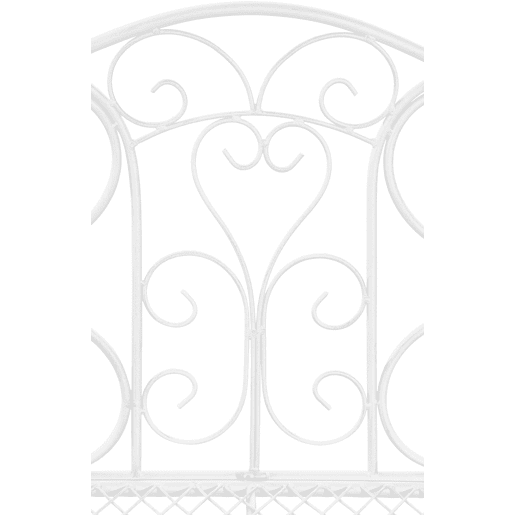 Banco de jardín Tara Metal Blanco 47X113X89 cm