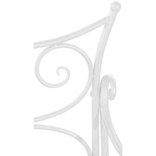 Banco de jardín Tara Metal Blanco 47X113X89 cm