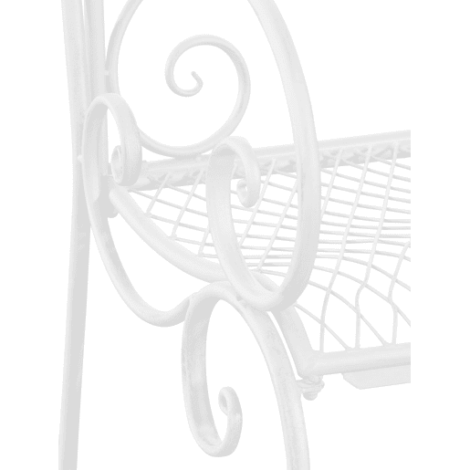 Banco de jardín Tara Metal Blanco 47X113X89 cm