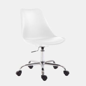 Silla de Oficina TOULOUSE con Estructura de Plástico Blanco 54X48X81 cm
