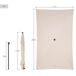 Aktive Sombrilla rectangular balcón inclinable Aktive Sombrilla rectangular balcón inclinable Crema