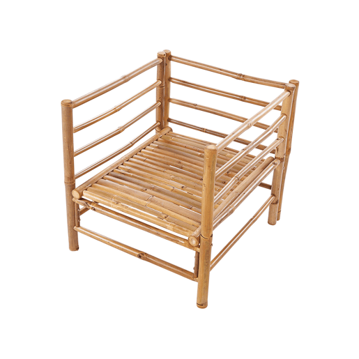 Poltrona de jardim CERRETO Madeira de bambu Branco creme